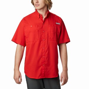 Columbia PFG Tamiami™ II Shortärmad Skjorta Herr Röda (FCGAQ4312)